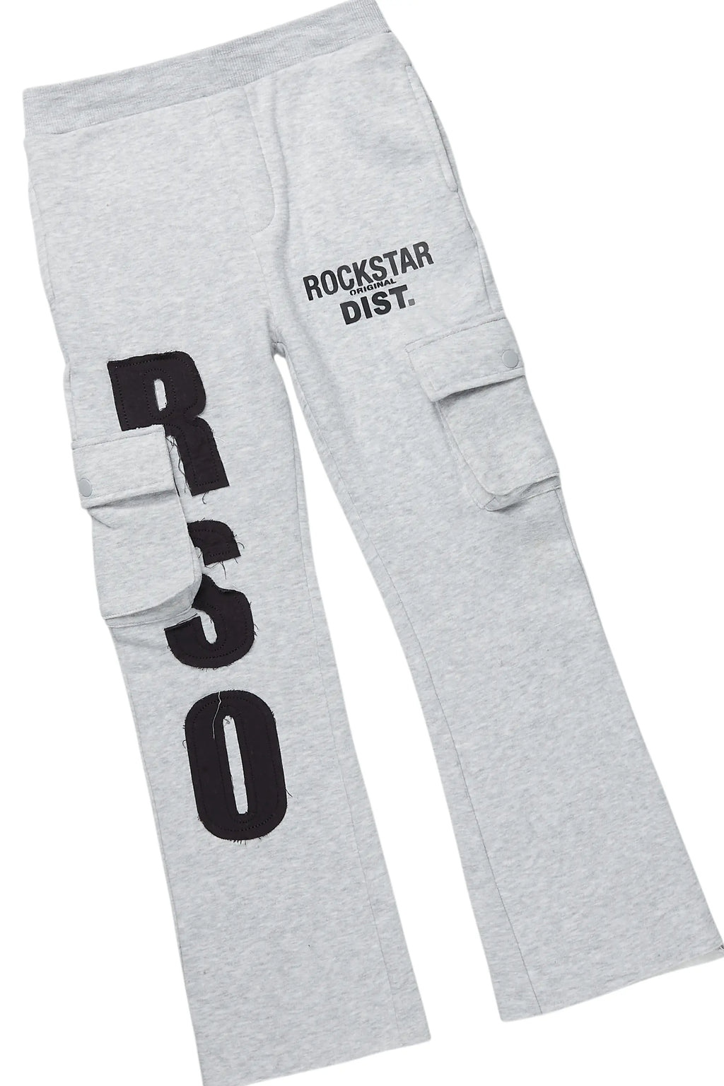 Boys Smitty Grey/Black T-Shirt/Stacked Flare Pant Set