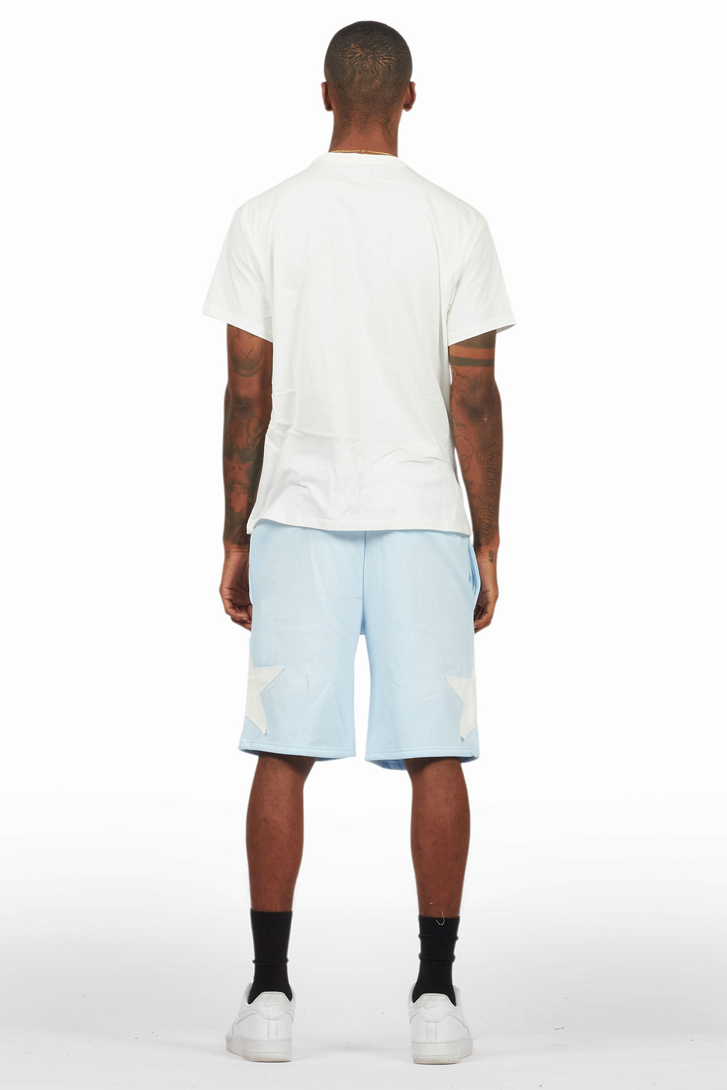 Sarge White/Blue T-Shirt/Short Set
