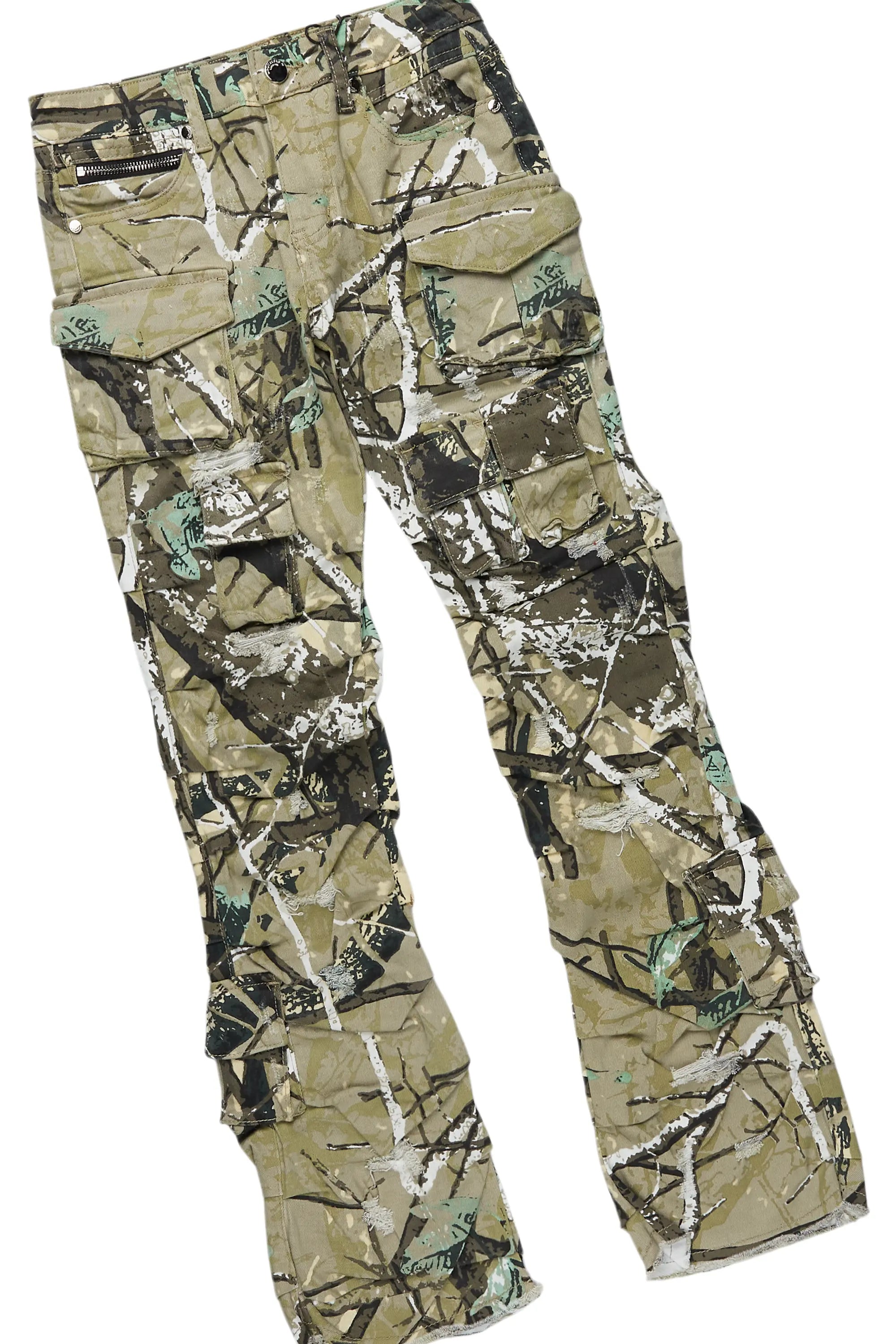 Boys Palmer Black/Yellow Hoodie/Stacked Flare Jean Set