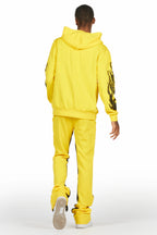 Amos Yellow Hoodie/Baggy Track Pant Set