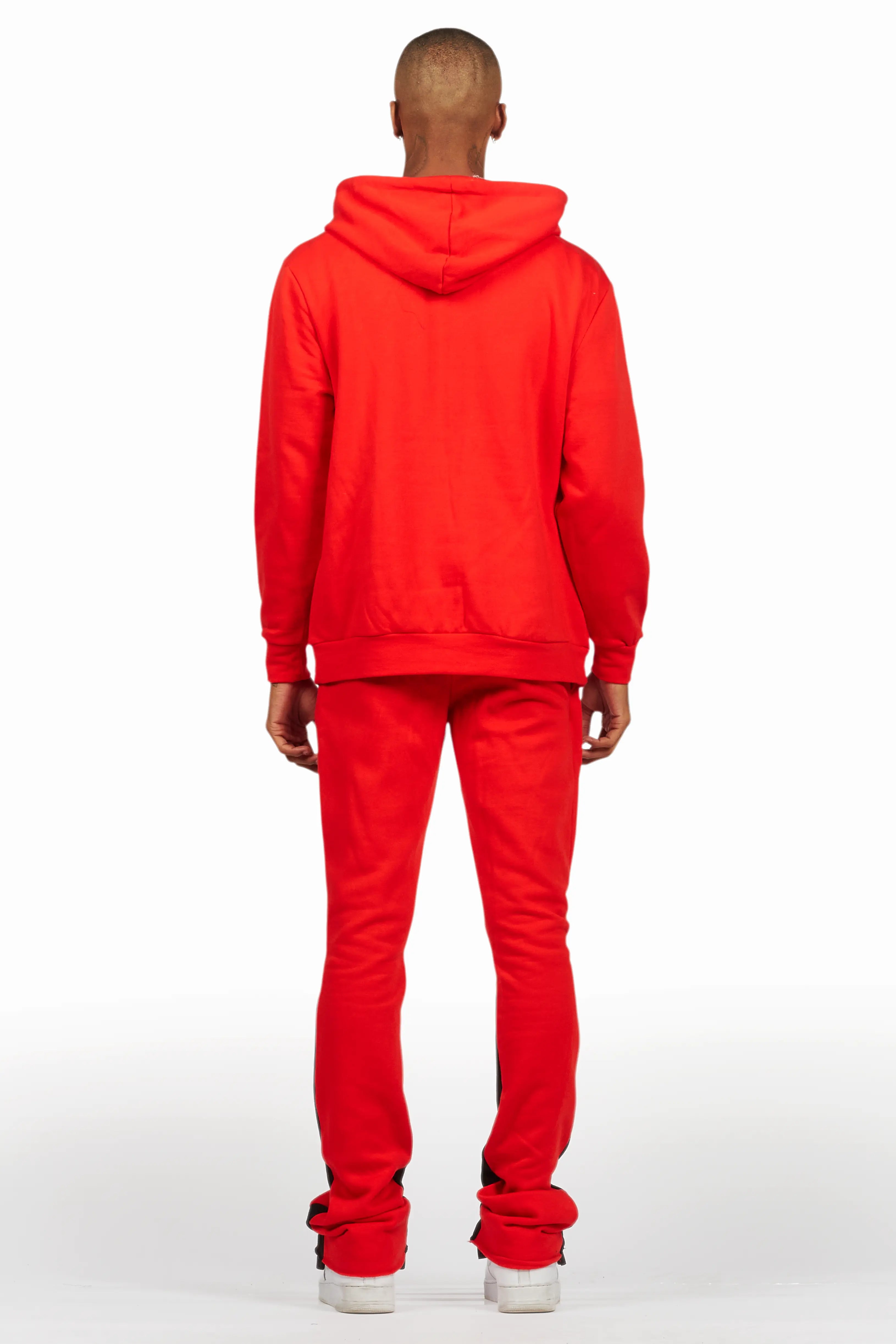 States Red Hoodie Stacked Flare Track Set