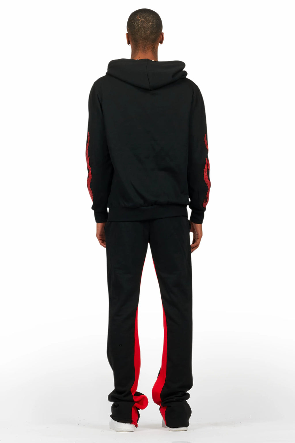 Amos Black/Red Hoodie/Baggy Track Pant Set