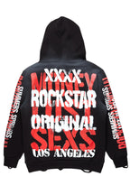 Omer Black Distressed Graphic Hoodie