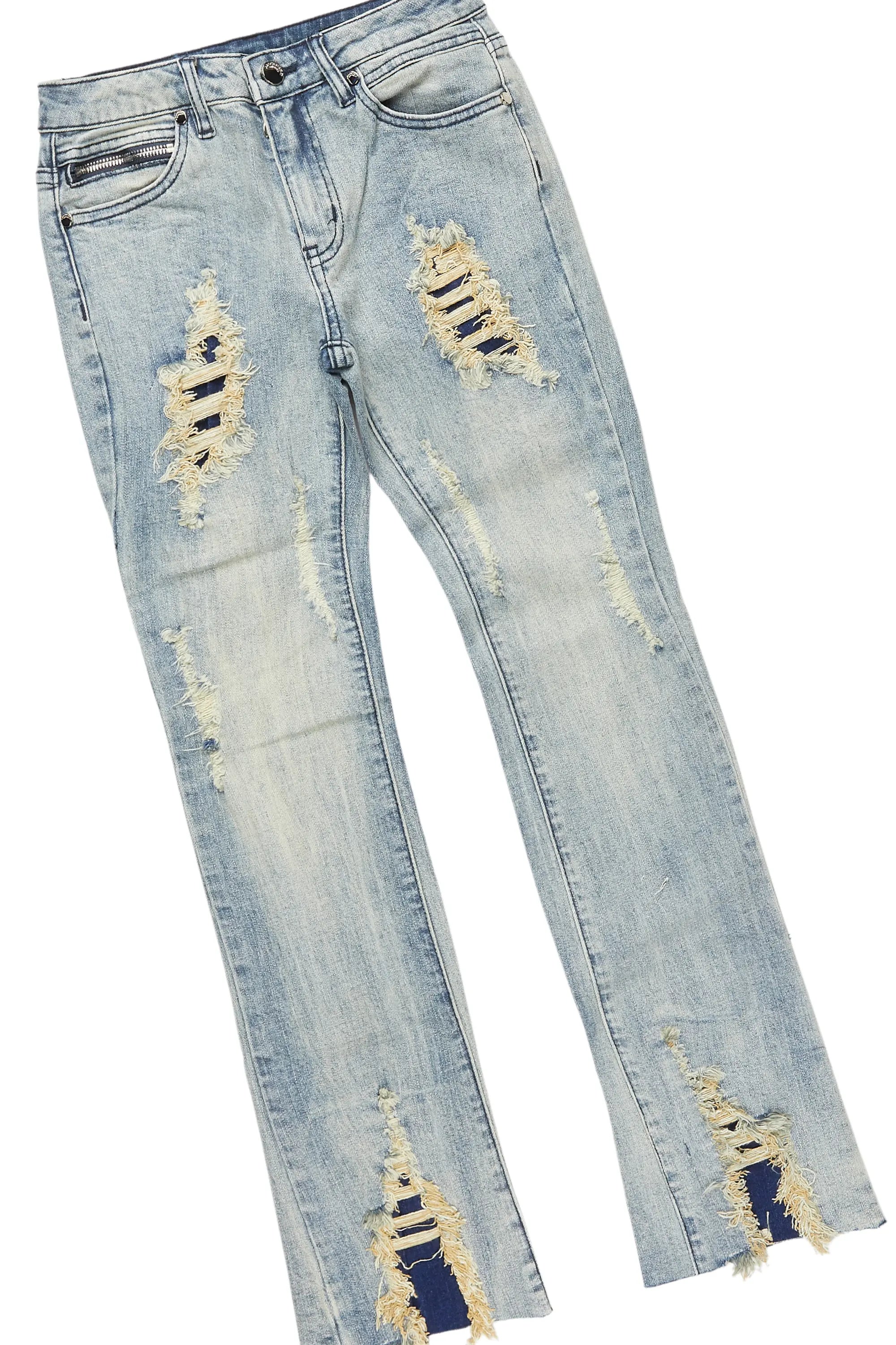 Boys Soweto Red Hoodie/Stacked Flare Jean Set