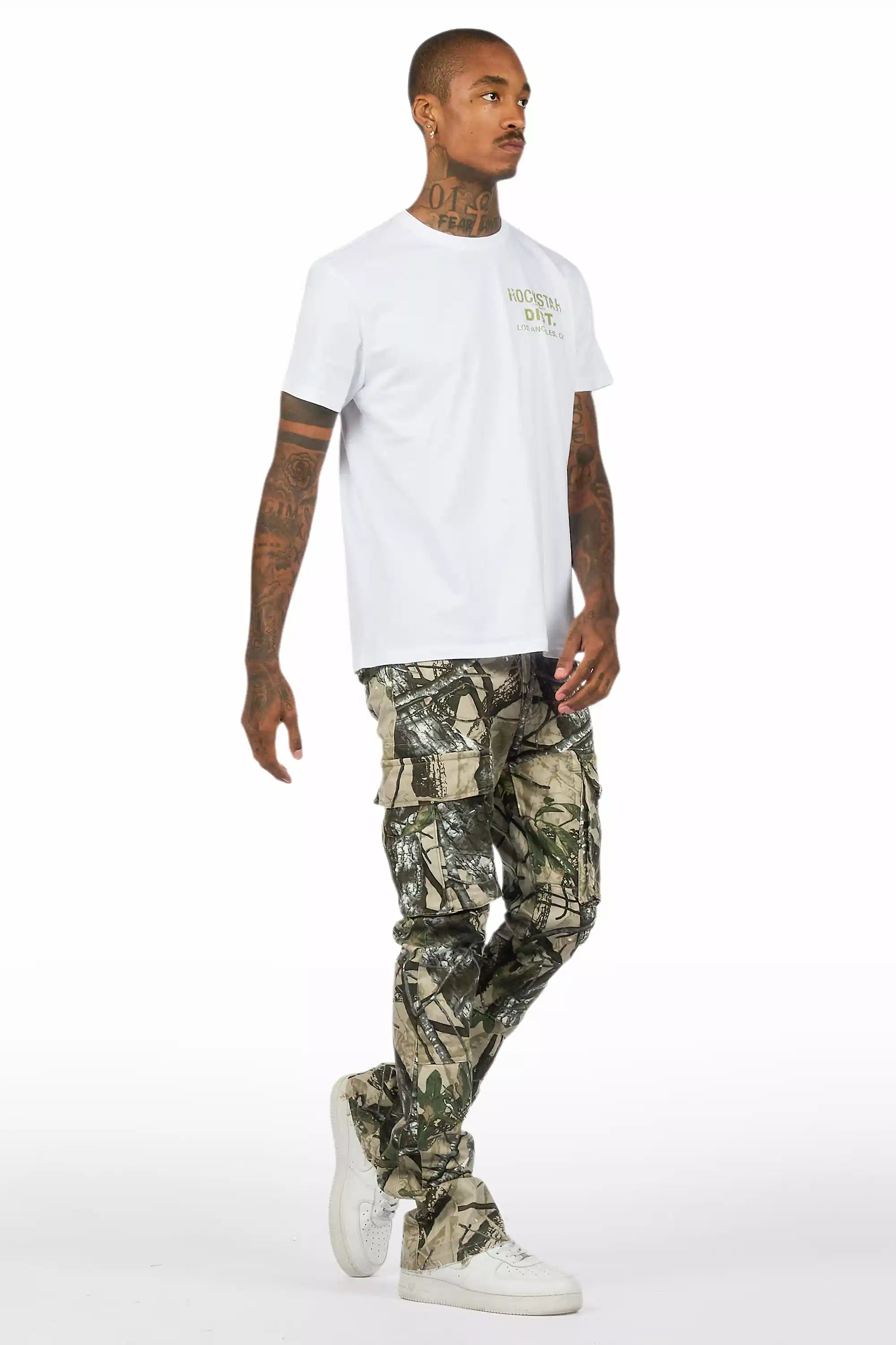 Lake White T-Shirt/Stacked Flare Jean Bundle