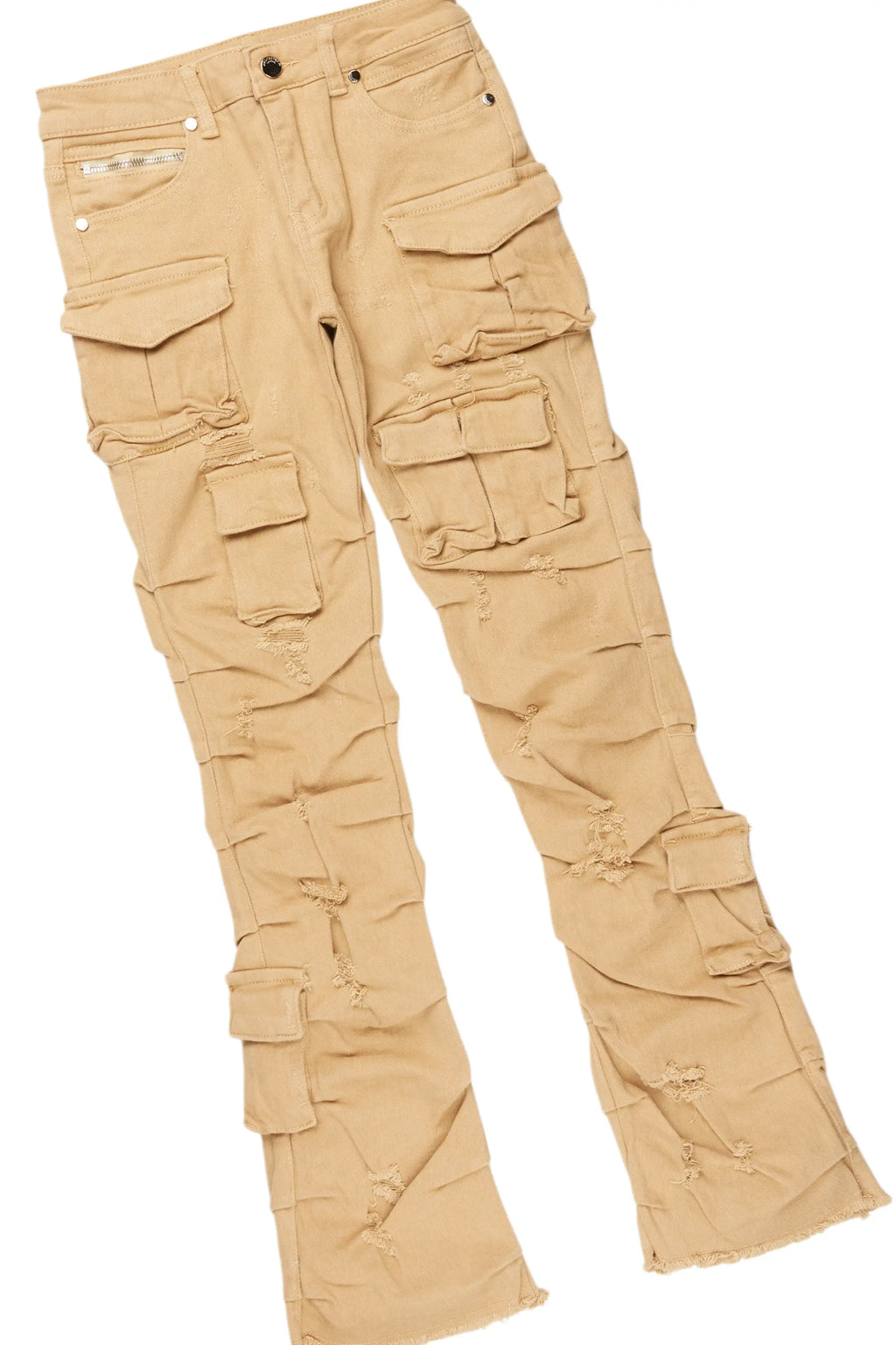 Boys Griff Black T-Shirt/Stacked Flare Jean Set