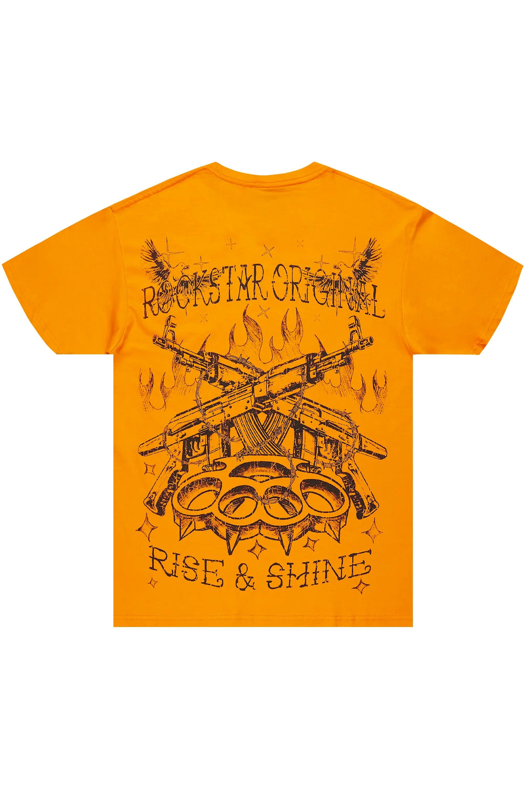 Evette Orange Oversized T-Shirt