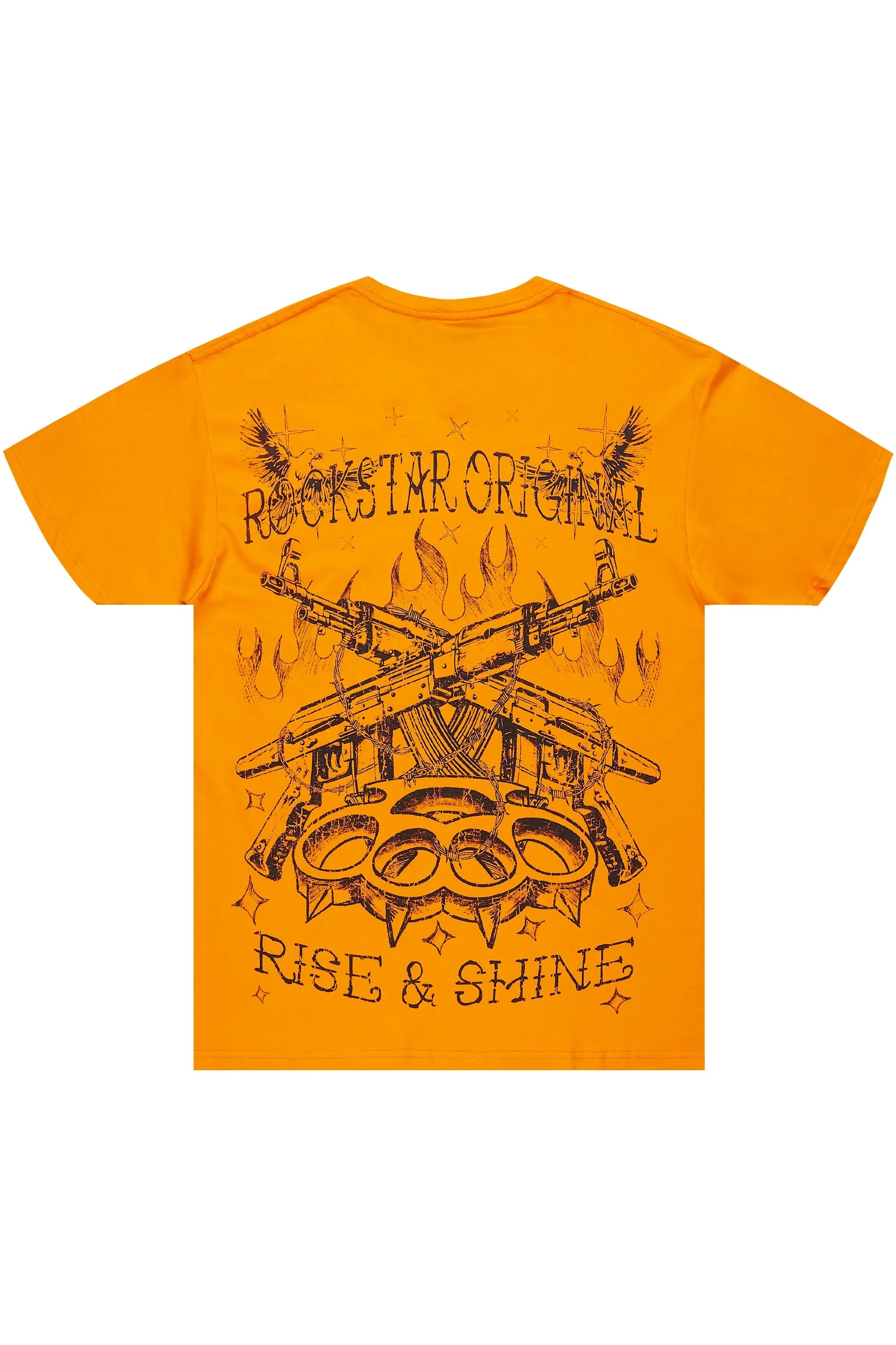 Evette Orange Oversized T-Shirt