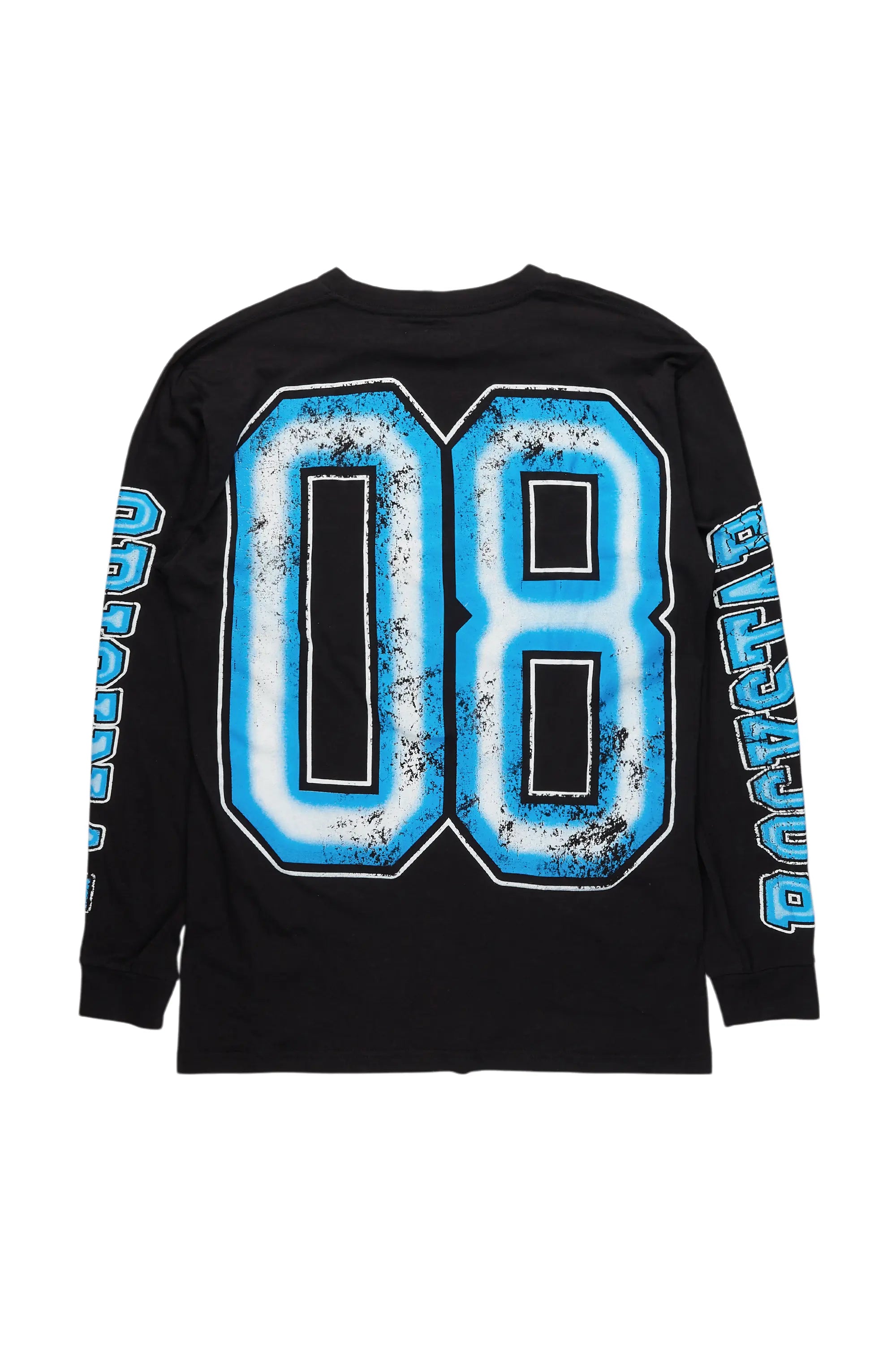 Fields Black/Blue Long Sleeve Graphic T-Shirt