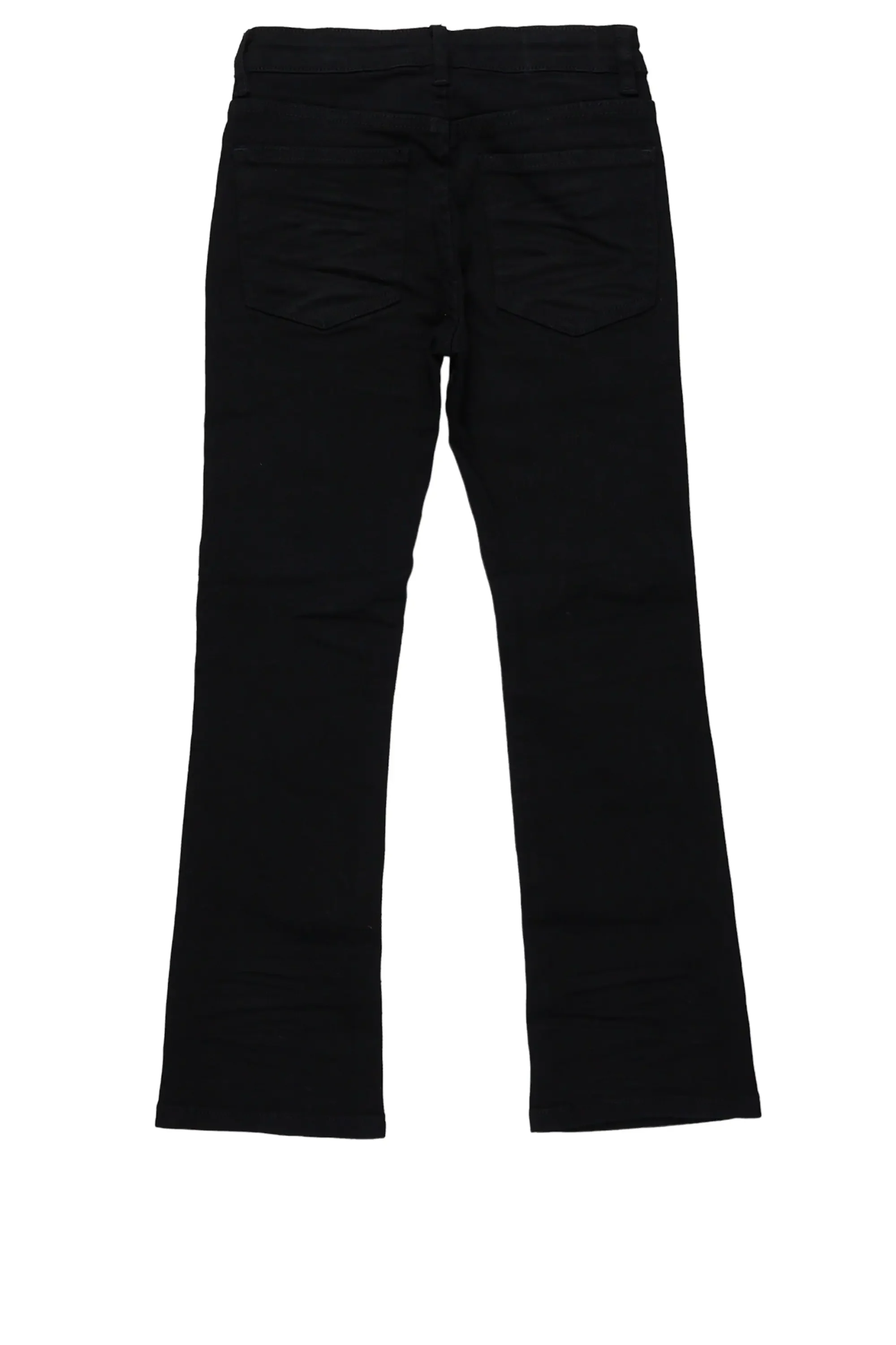 Boys Wald Jet Black Stacked Flare Jean