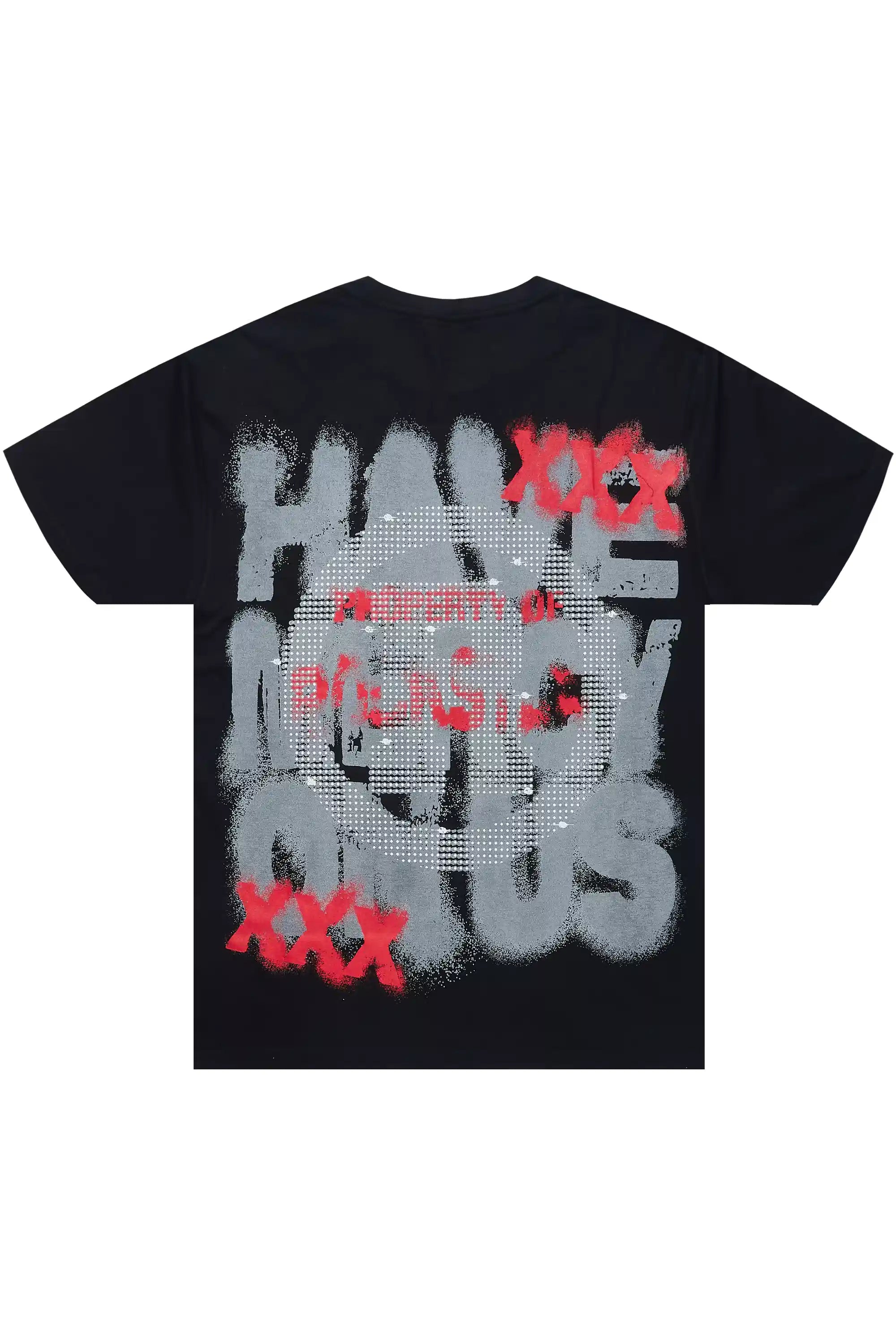 Kyo Black Oversized Graphic T-Shirt