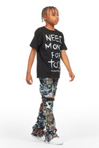 Boys Dalai Multi Stacked Tapestry Flare Jean