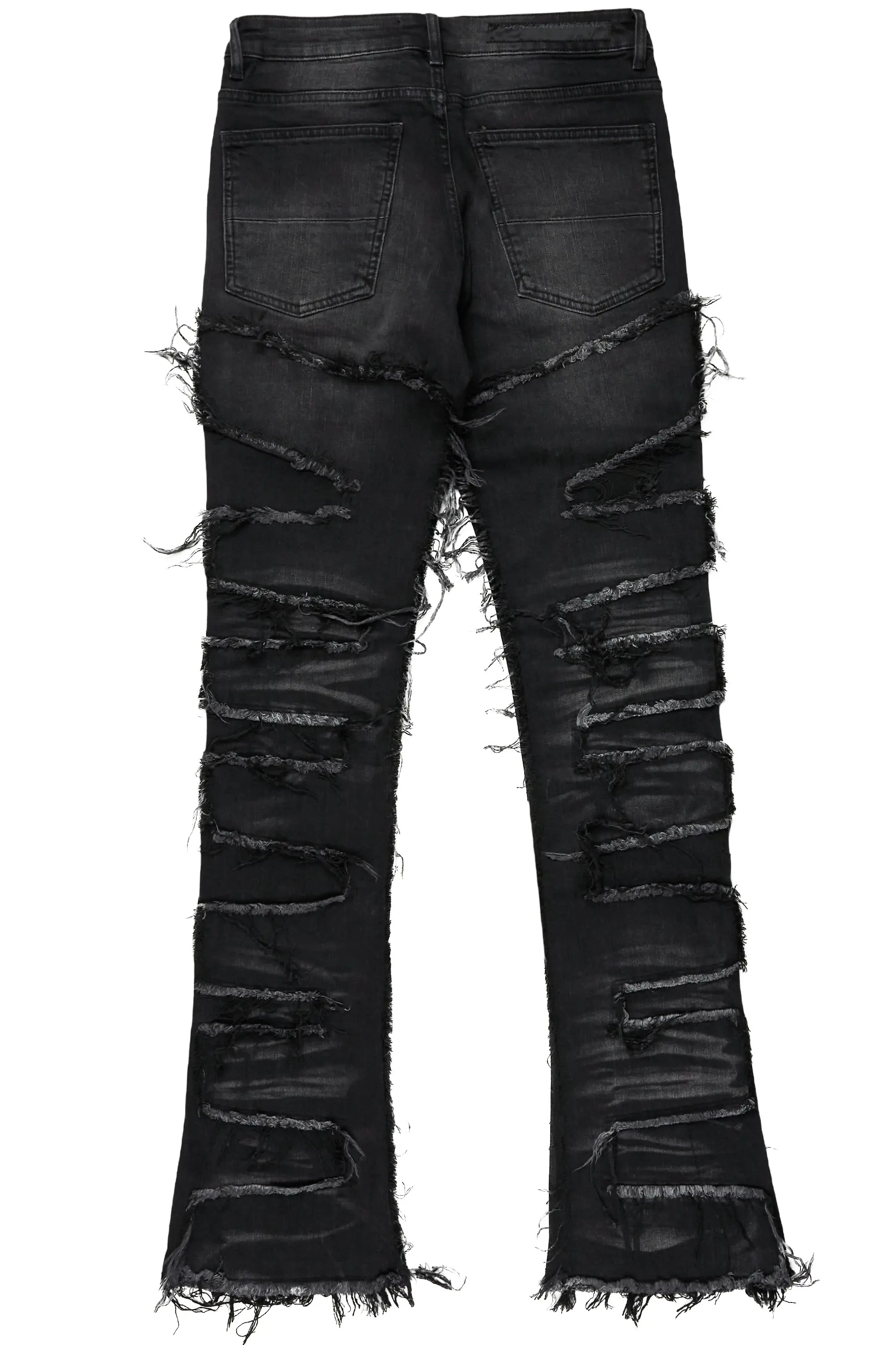 Shake Dark Grey Stacked Flare Jean