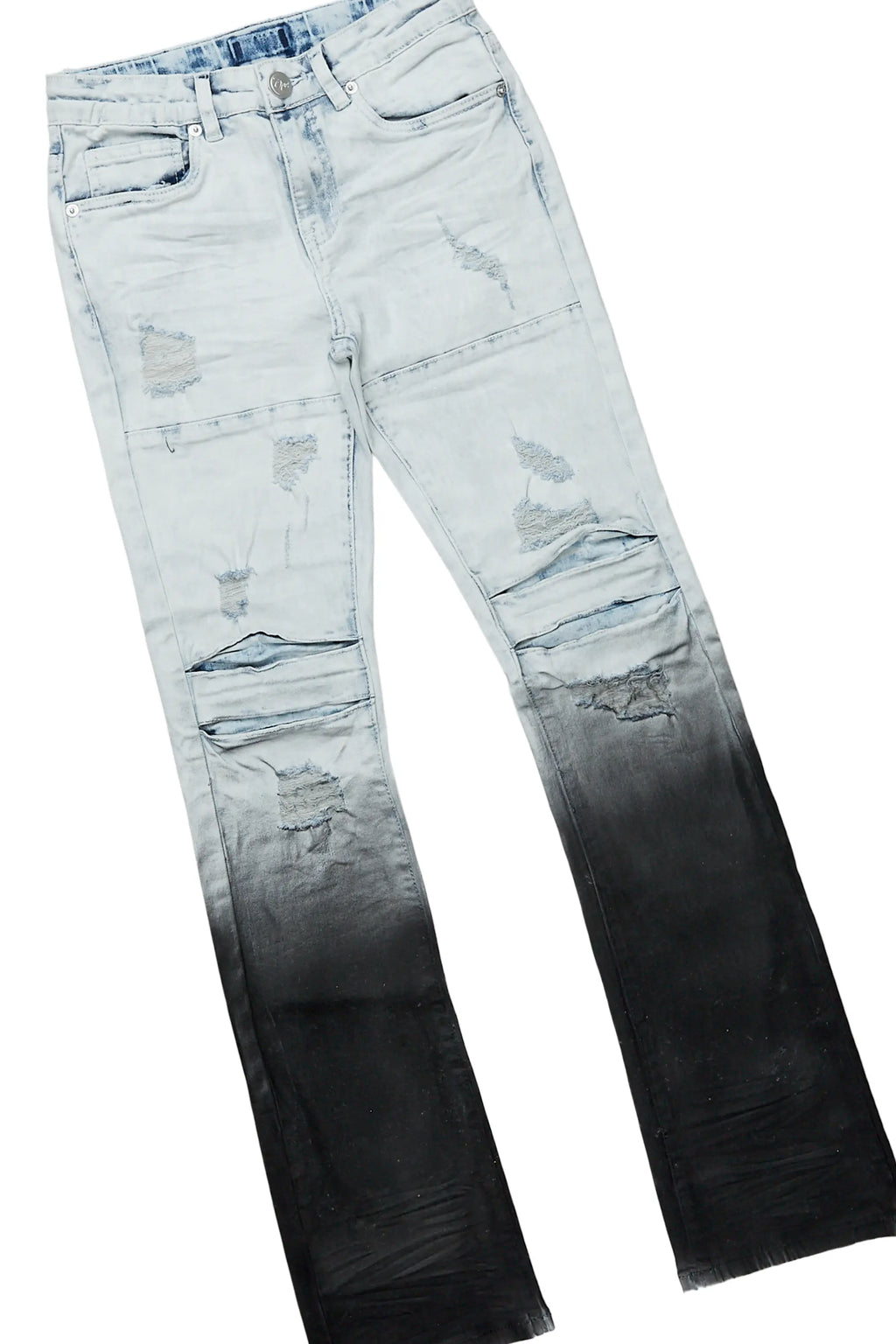 Boys Rachit Grey T-Shirt/Stacked Flare Jean Set