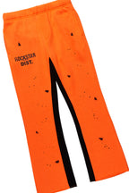 Boys Scottie Orange/Black Stacked Baggy Track Set