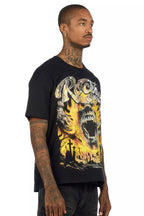 Brun Black Graphic Rhinestone T-Shirt