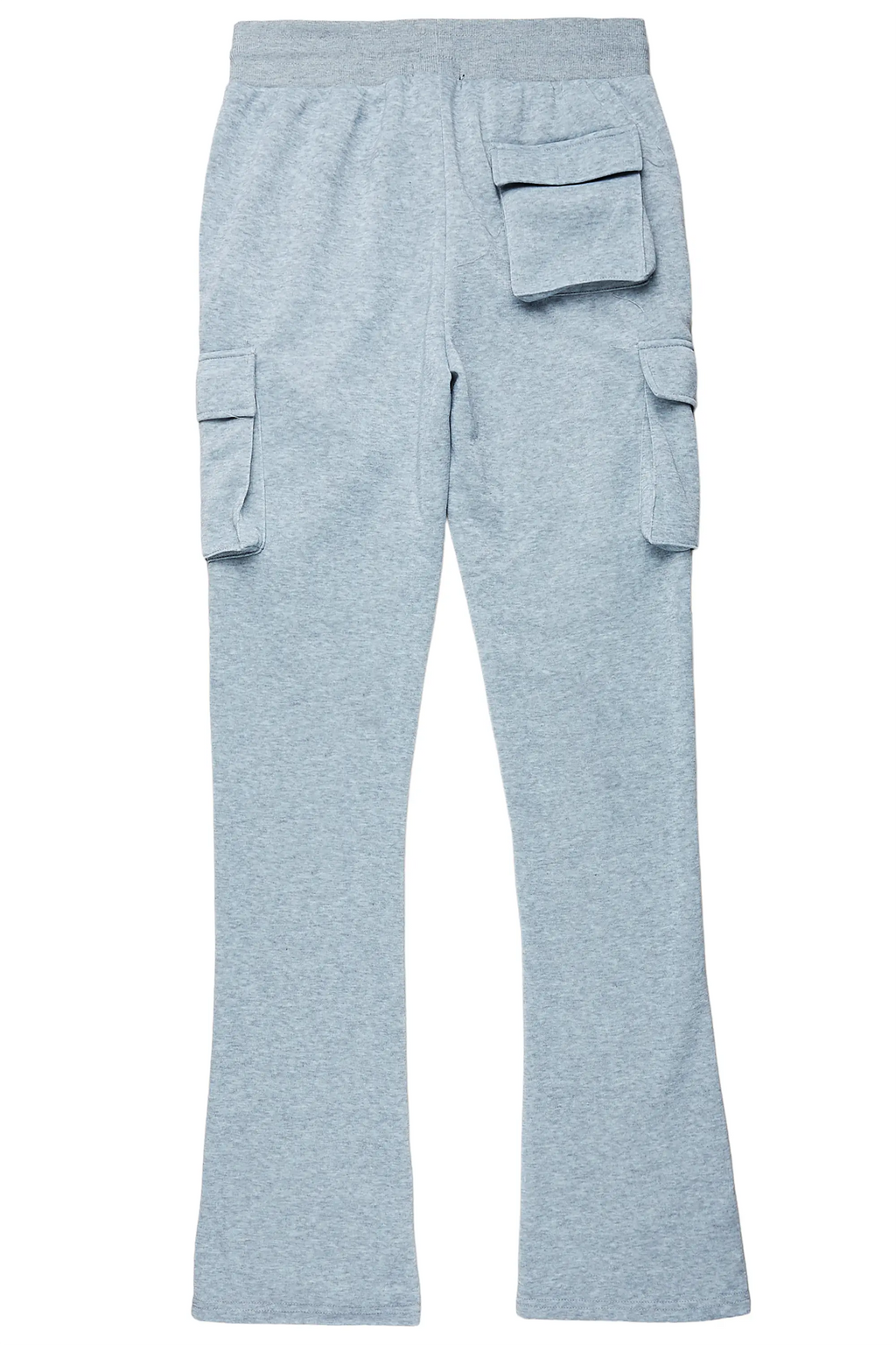 Alpine Heather Grey Stacked Flare Cargo Pant