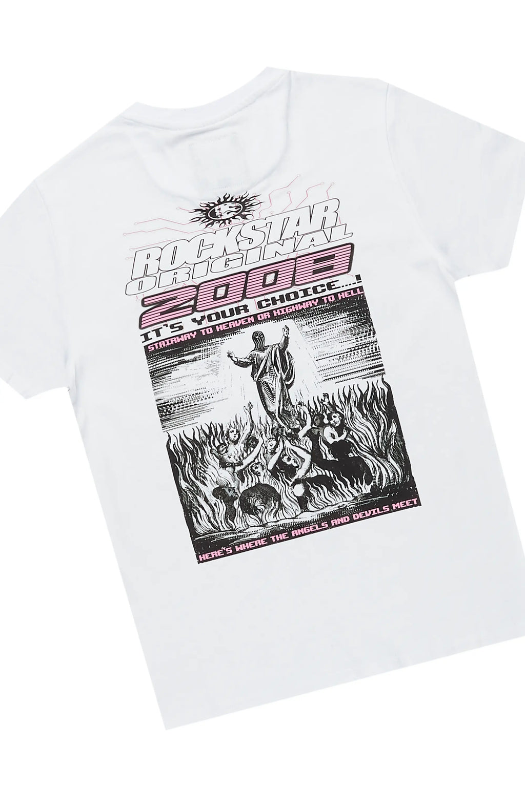 Boys Sky White/Beige T-Shirt Short Set