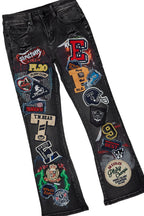 Boys Daria Black Hoodie/Stacked Flare Jean Set