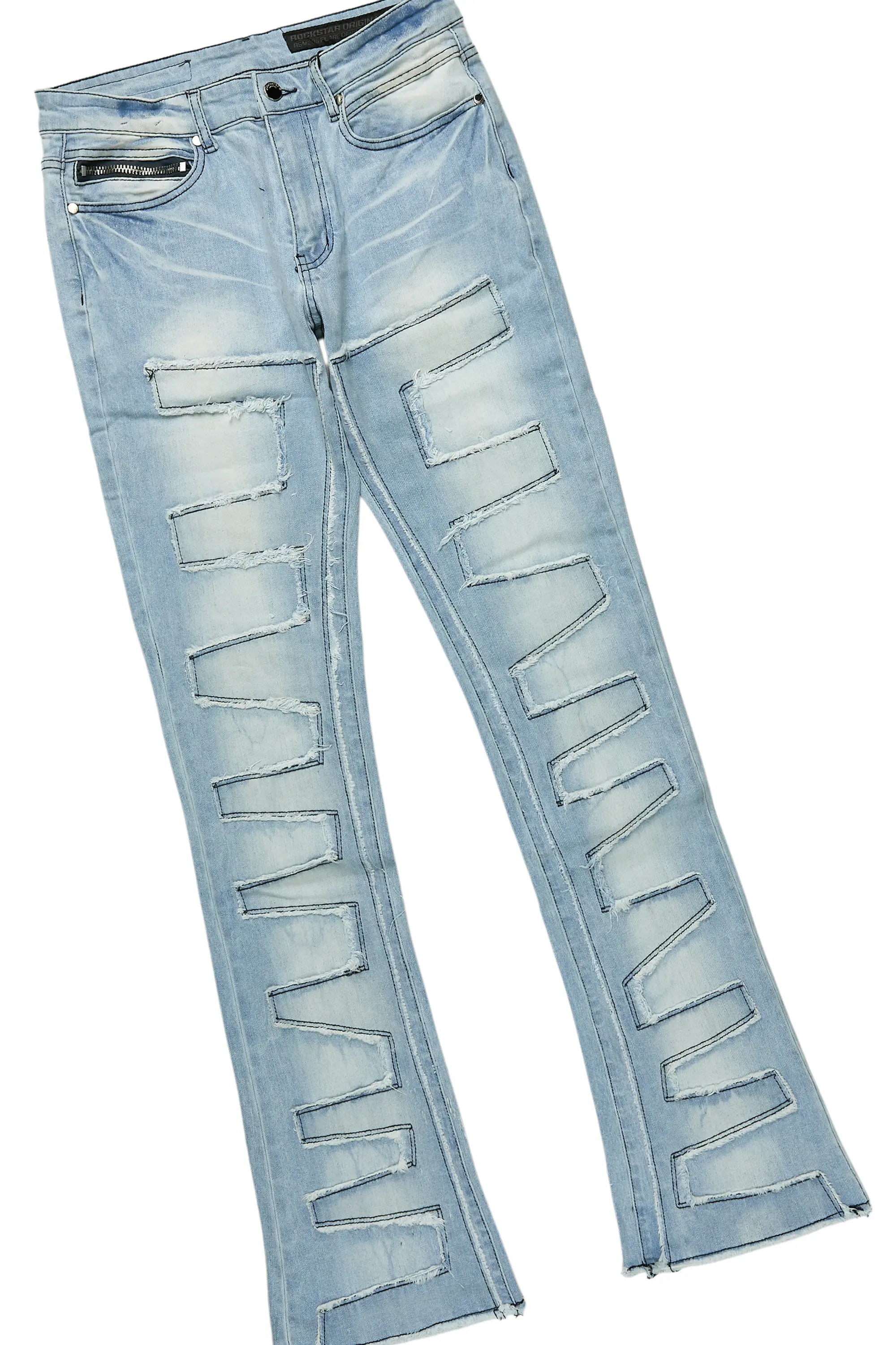 Tarl White T-Shirt/Stacked Flare Jean Bundle