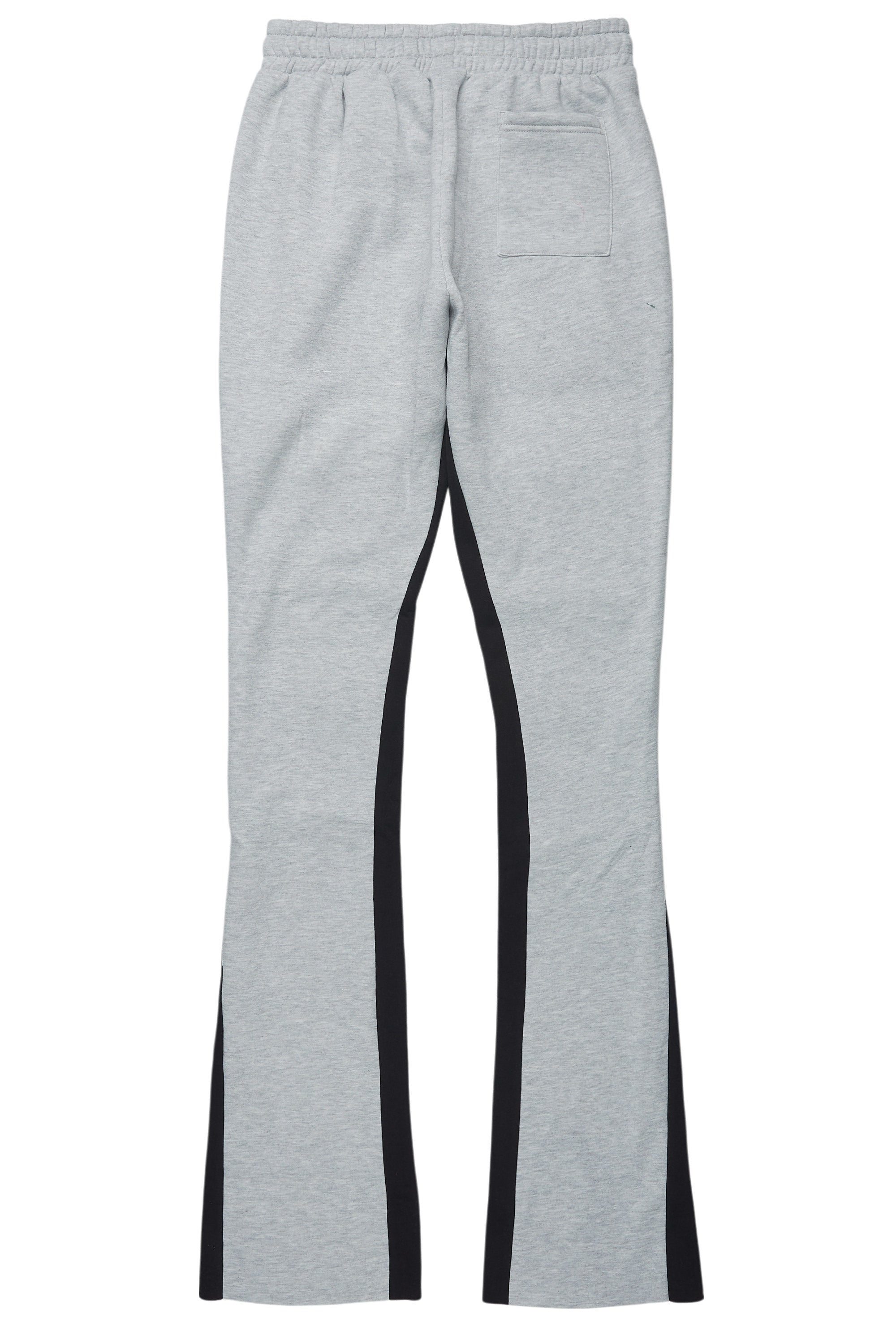 Antoon Heather Grey Stacked Flare Track Pant