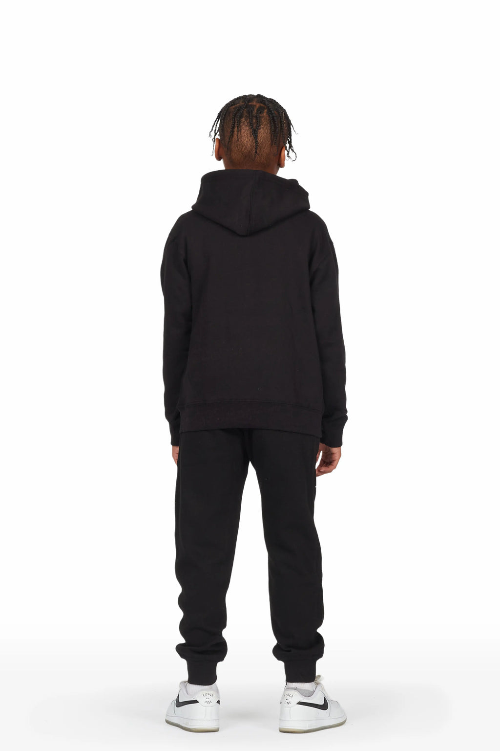 Boys Raffer Black Hoodie Track Set