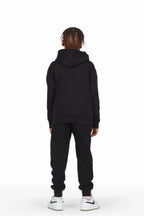 Boys Raffer Black Hoodie Track Set