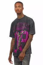 Field 2.0 Black/Pink Graphic Rhinestone T-Shirt