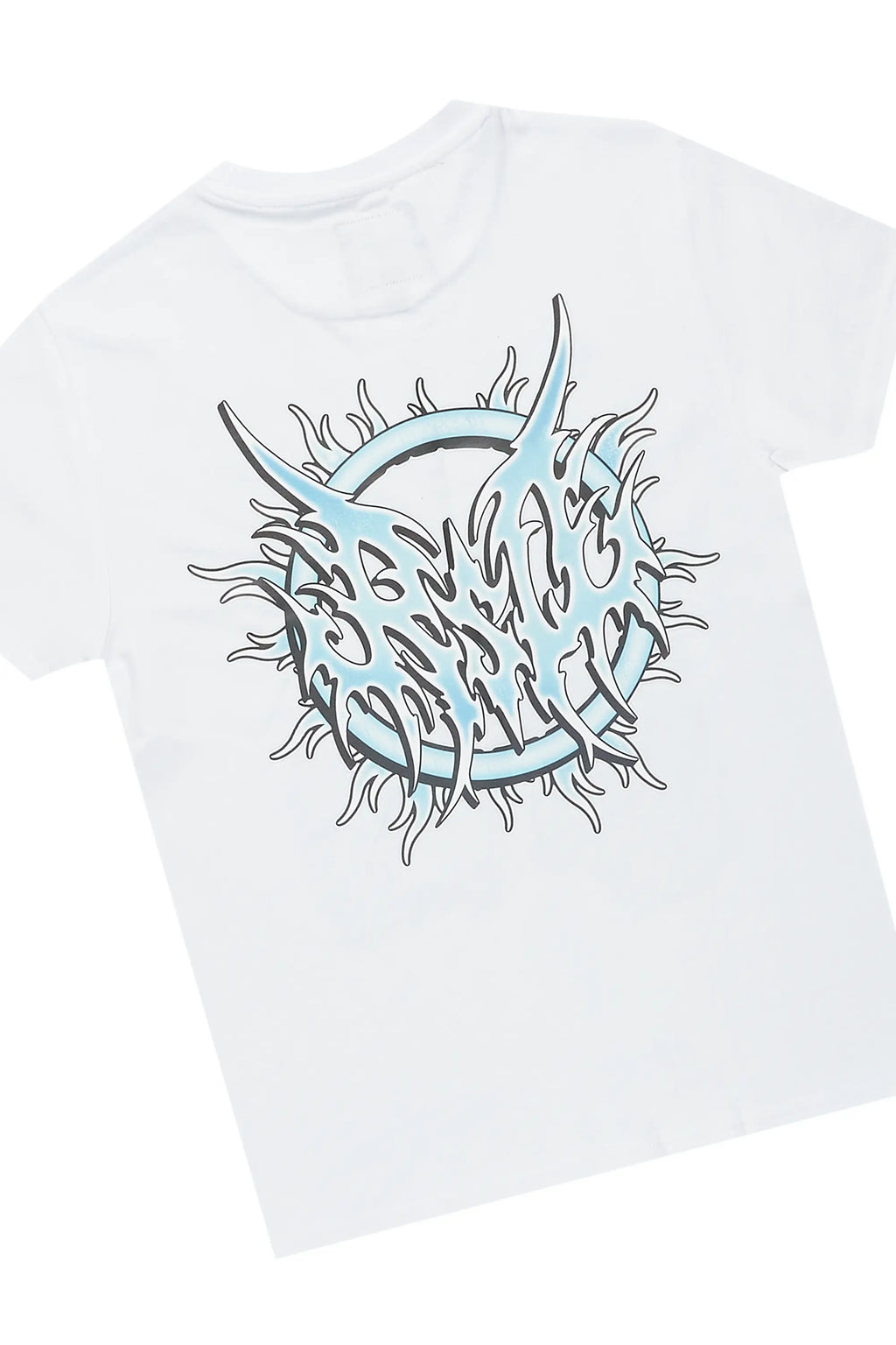 Boys Yoga White/Blue T-Shirt Short Set