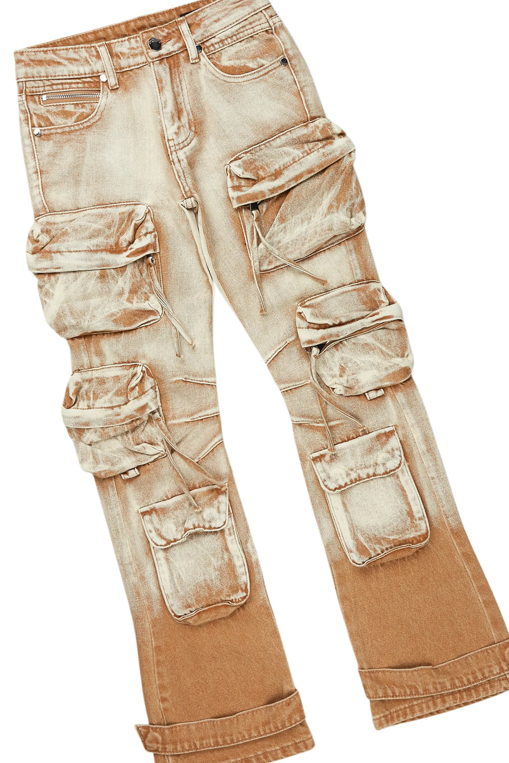 Boys Tadashi Beige Hoodie/Stacked Flare Jean Set