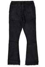 Keve Black Knitted Mohair Flare Sweat Pant