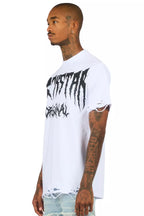 Andros White/Black Oversized Graphic T-Shirt
