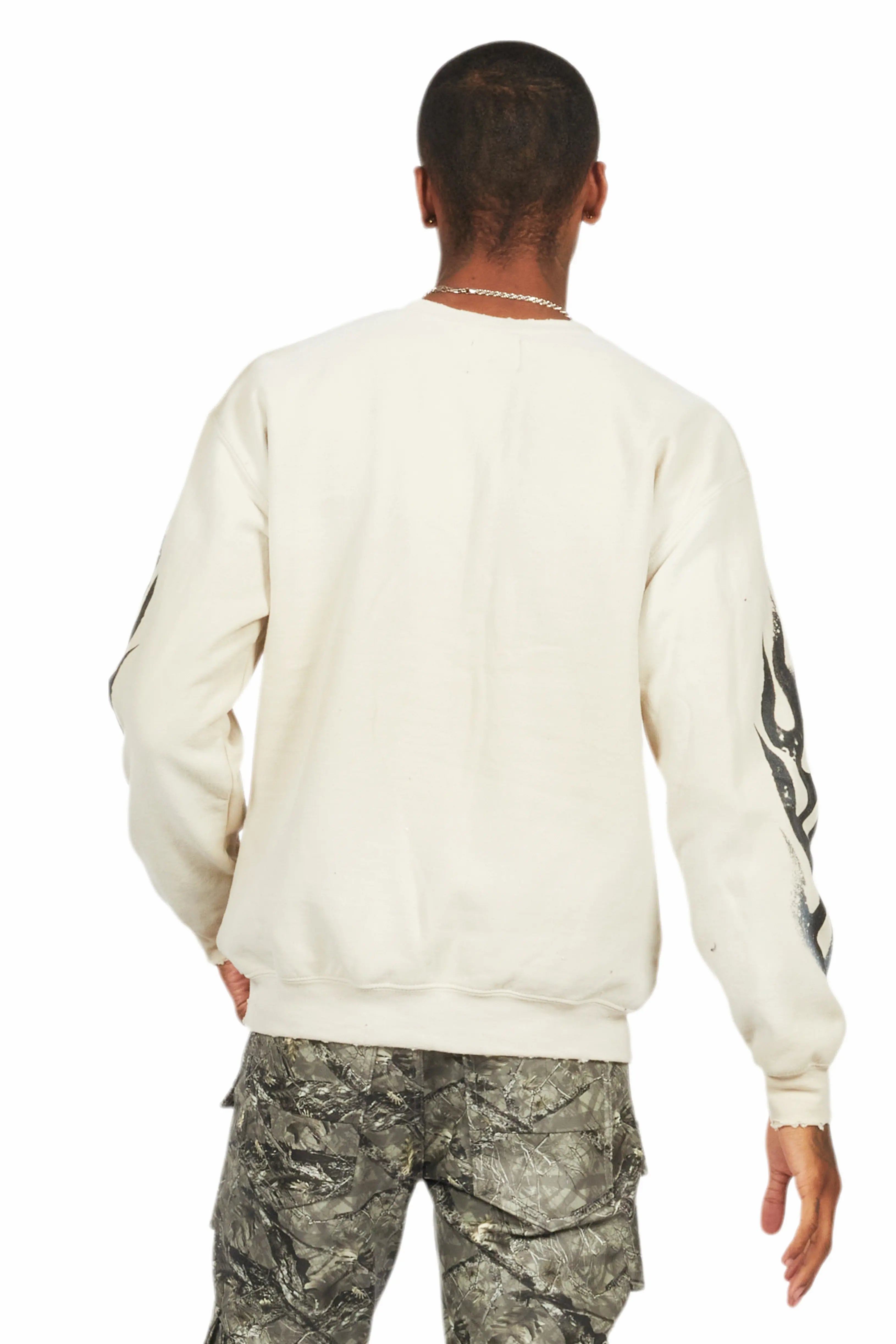 Boaz Beige Graphic Crewneck