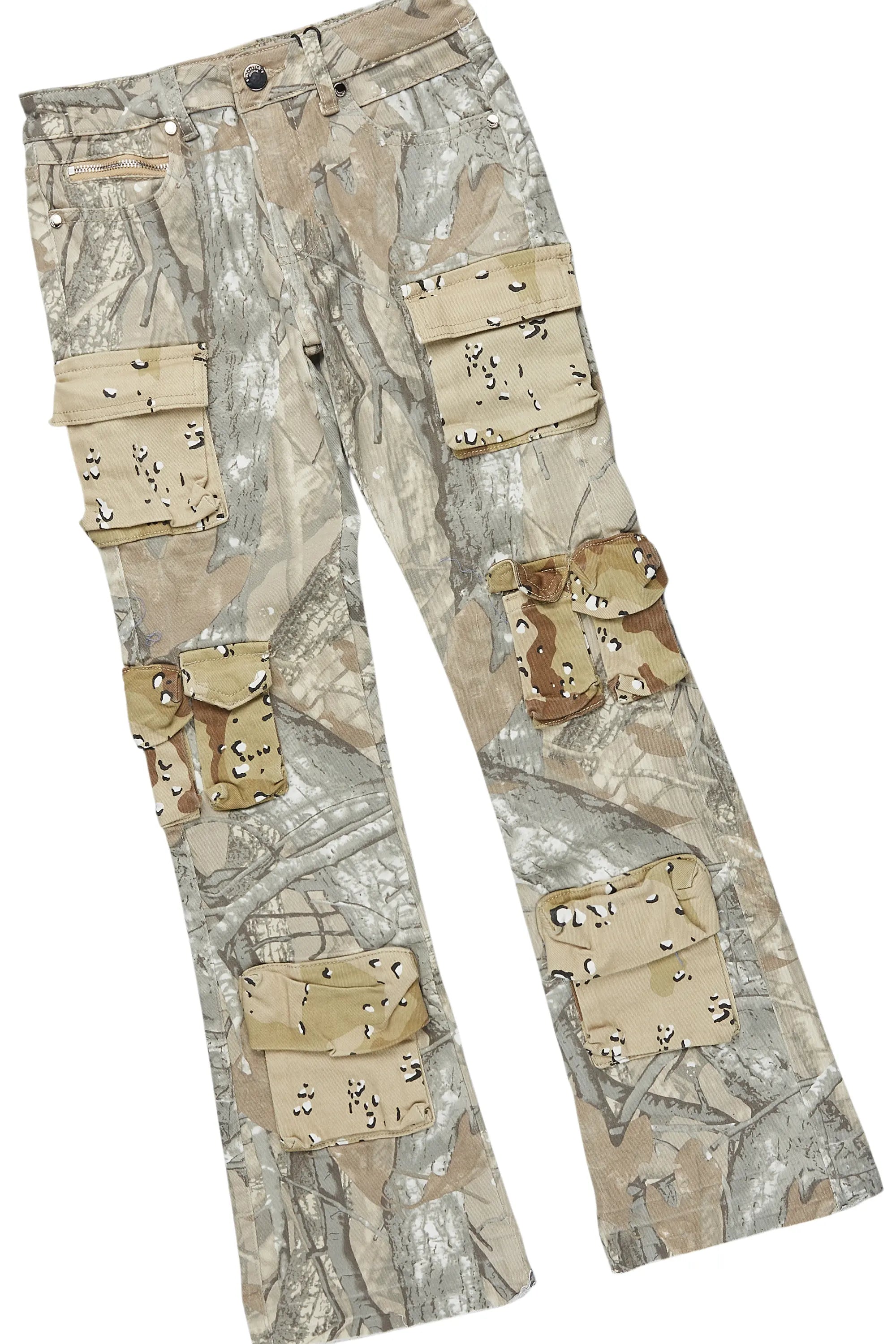 Boys Palmer Dark Grey Hoodie/Stacked Flare Jean Set