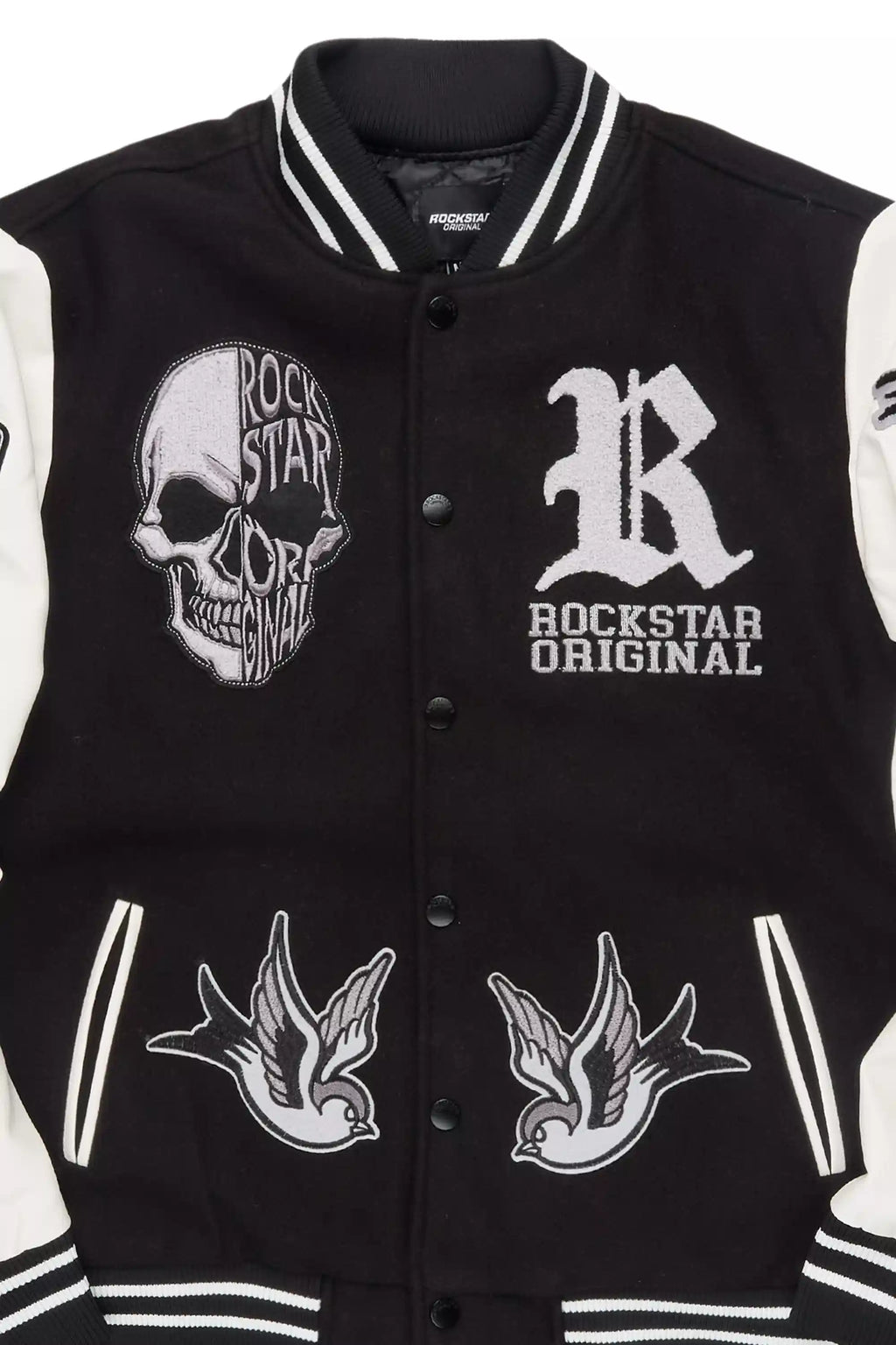 Vidar Black/White Varsity Jacket