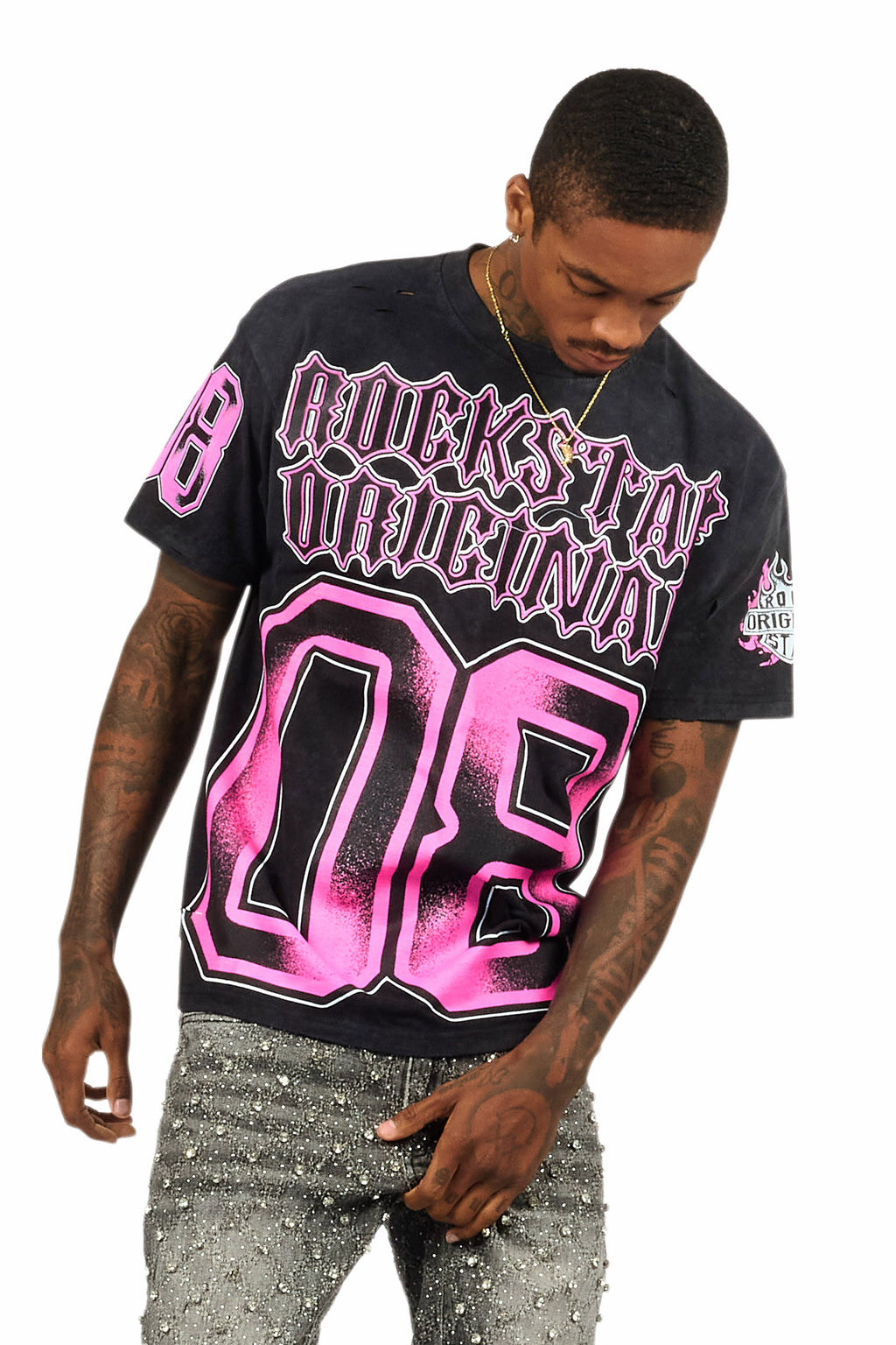 Alim Black Oversized Graphic T-Shirt