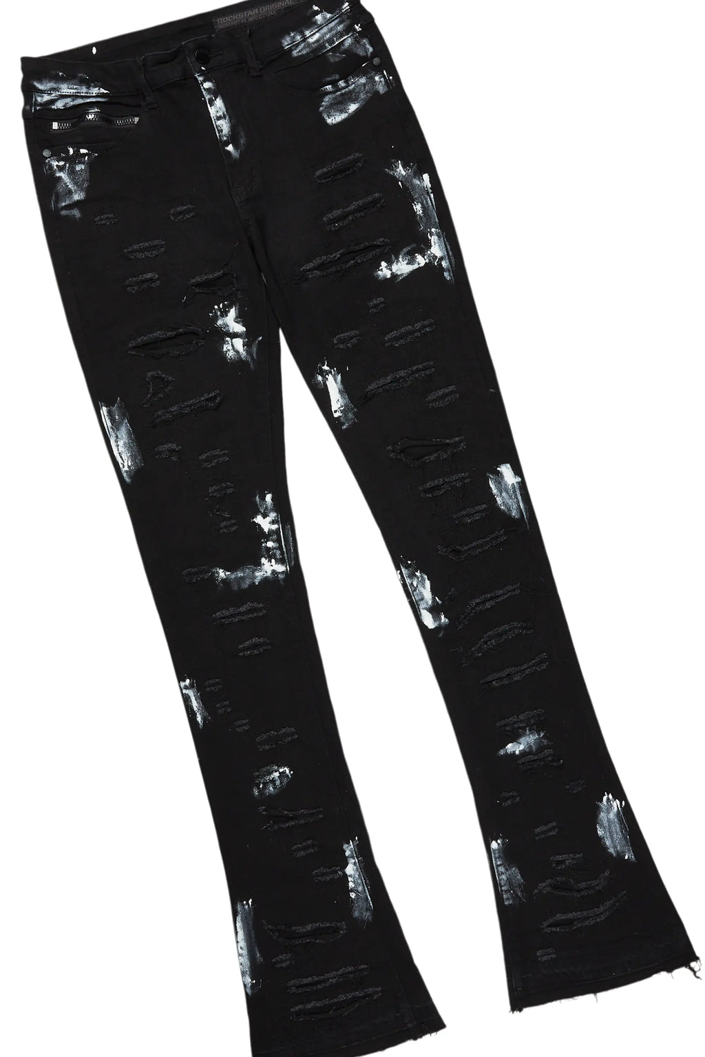 Filip Black Hoodie/Stacked Flare Jean Bundle