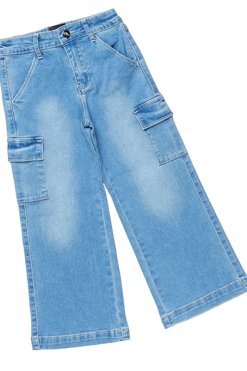 Girls Arana Lilac T-Shirt Wide Leg Cargo Jean Set