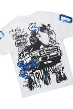 Grill White/Blue T-Shirt/Denim Short Set