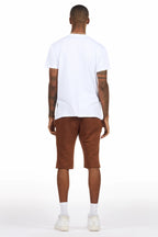 Allstar White/Brown T-Shirt Short Set
