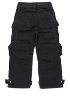 Girls Mahesh Black Baggy Cargo Jean