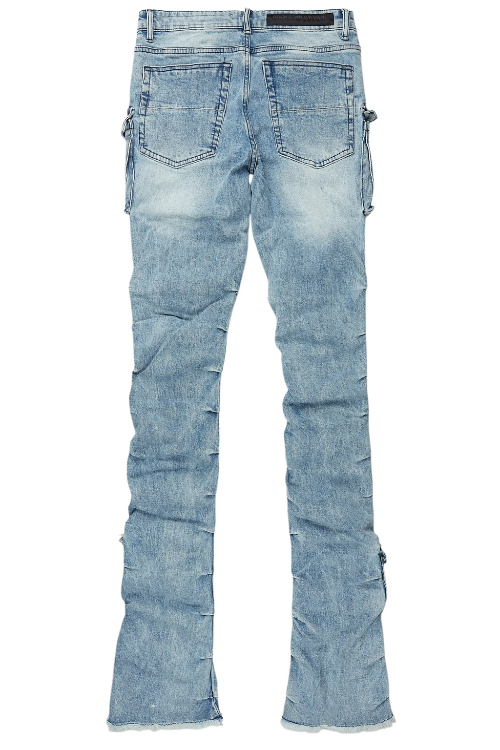 Gentry Light Blue Stacked Flare Jean