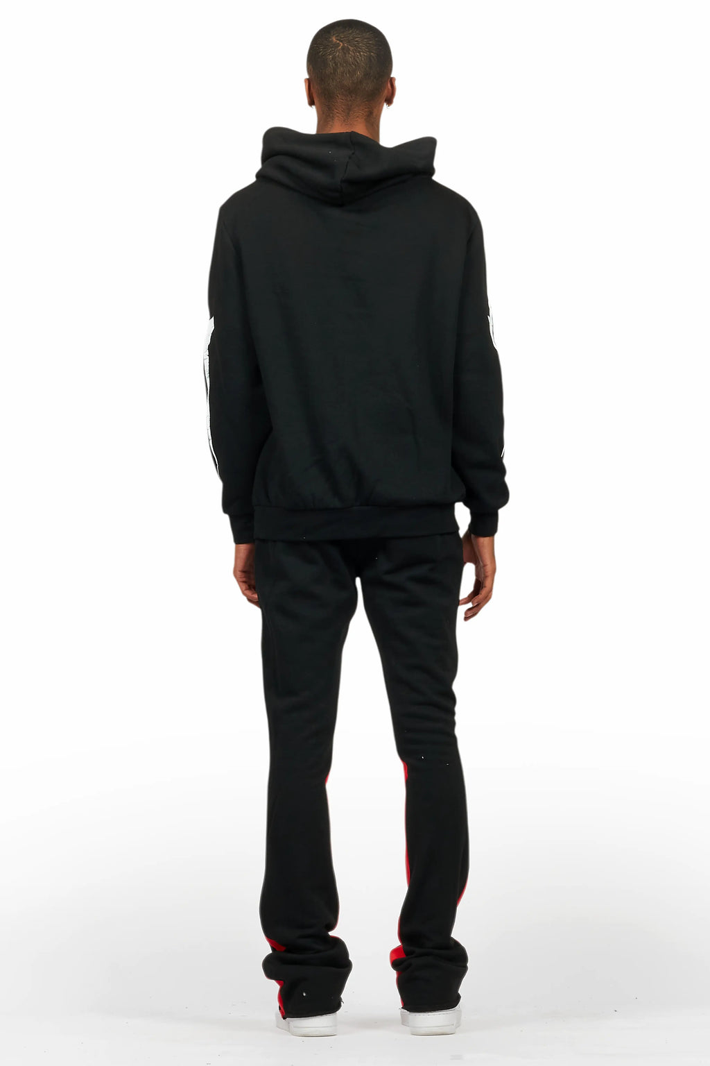 Kastell Black Hoodie/Stacked Flare Track Pant Set