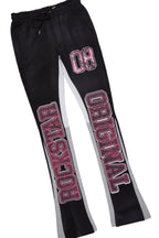 Fields Black/Pink T-Shirt/Stacked Flare Track Set