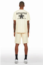 Lake Beige Graphic T-Shirt/Short Set