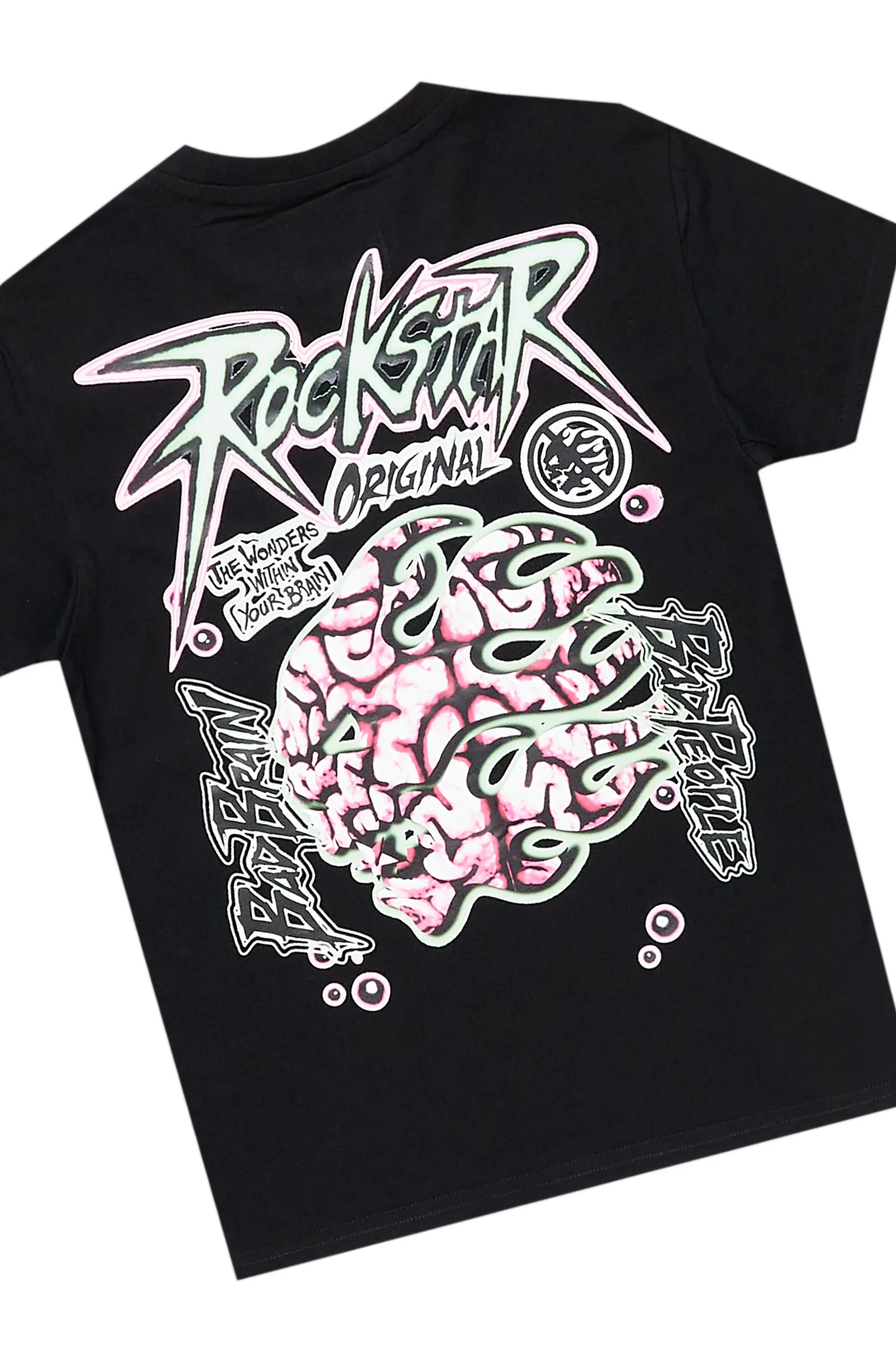 Boys Sylo Black Stacked Flare Jean