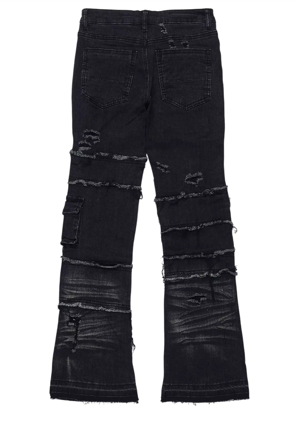 Boys Folant Dark Grey Stacked Flare Jean