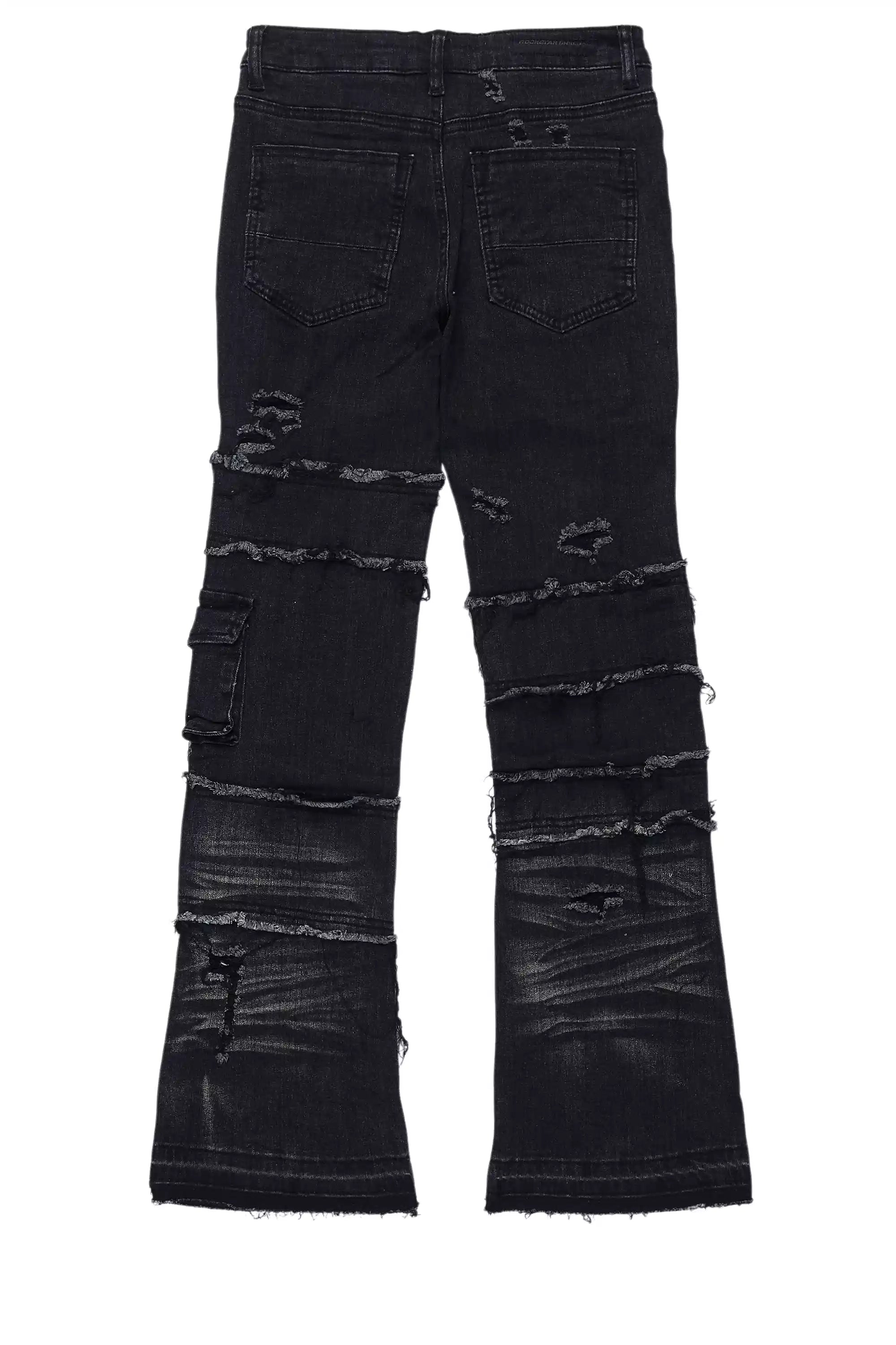 Boys Folant Dark Grey Stacked Flare Jean