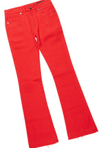 Boys Sana Red T-Shirt/Dag Stacked Flare Jean Set