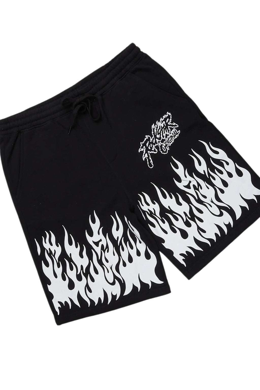 Bubble Black Long Sleeve T-Shirt Short Set